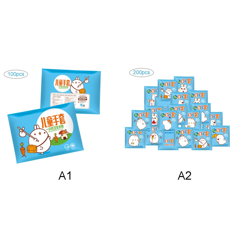 Guantes desechables para niños, manoplas multiusos transparentes para protección de manos, para actividades de comida y fiestas, de , 100 Uds.