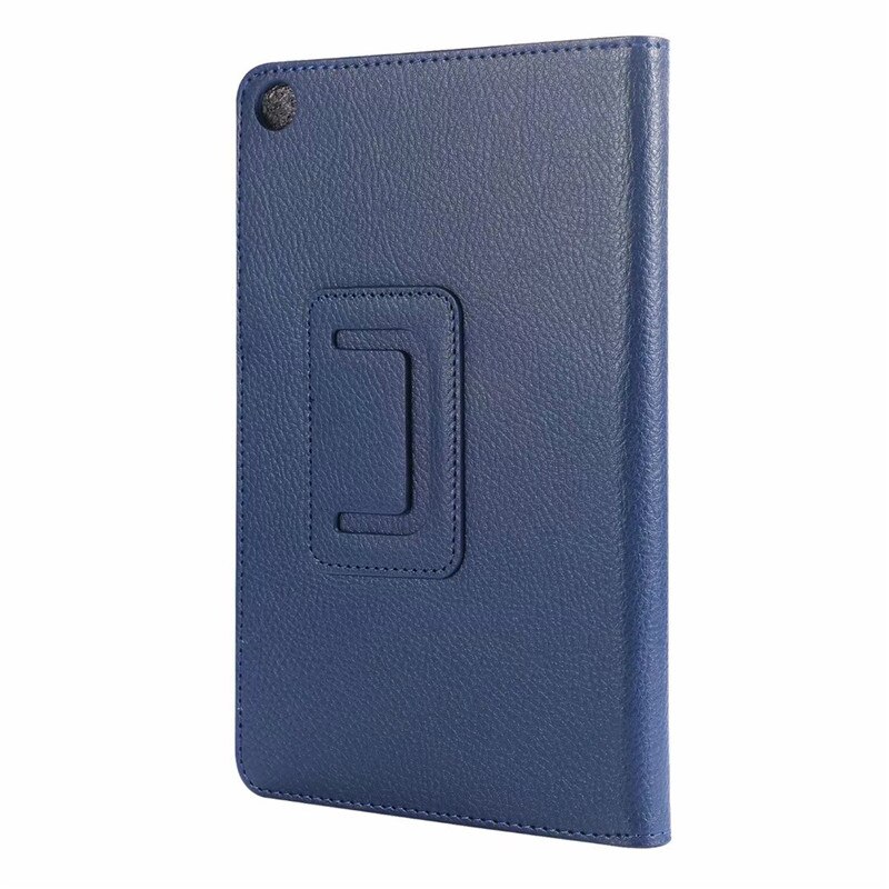 Nueva funda protectora de 2 pliegues litchi para Huawei mediapad M5 Lite 8,0 carcasa JDN2-L09 JDN2-W09 funda protectora M5lite 8: drak blue-li-zhi2zhe