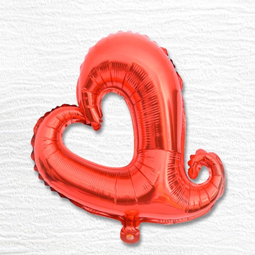 50 stk / lot 18 tommer helium aluminiumsfolie balloner 18 "hjerteform hule kærlighed fersken hjerte ballon til bryllupsfest indretning: Rød