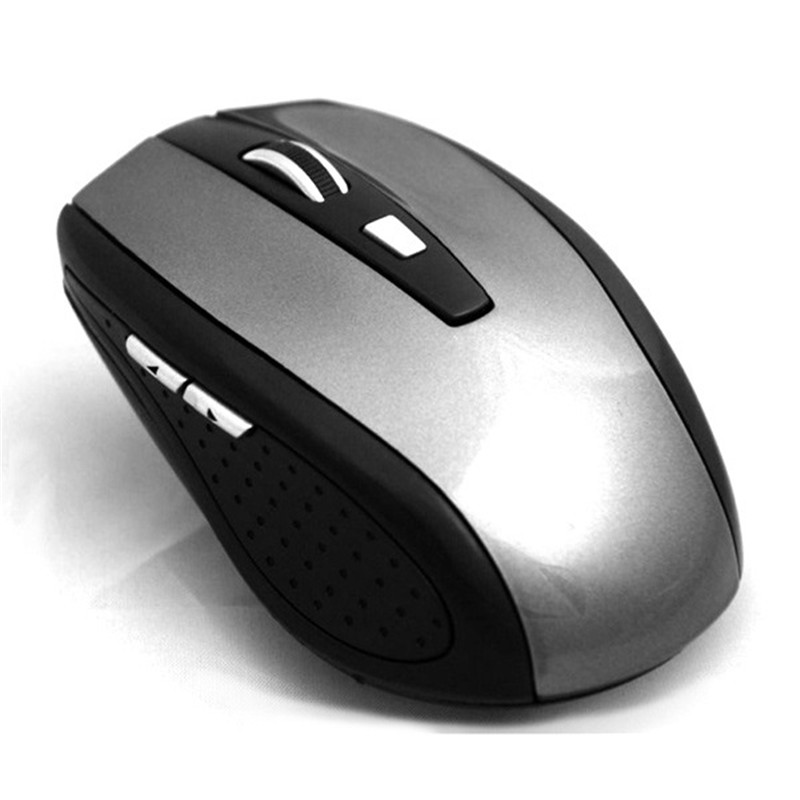 Robotsky USB Wireless Mouse 2.4GHz 6 Buttons 1200 DPI Optical Gaming Mouse Mice With USB Receiver for PC Laptop Desktop Computer: Silver