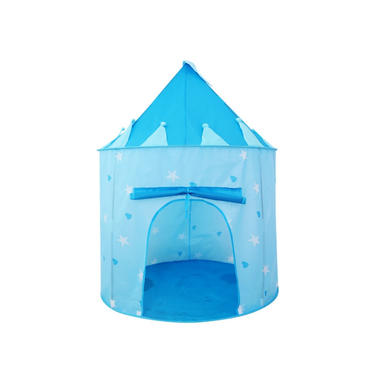 Pink/Blue Castle Tent Kids Boys Girls Children Funny Play Portable Princess Prince House Fairy Home Playhouse 120cm*90cm*70cm: B blue