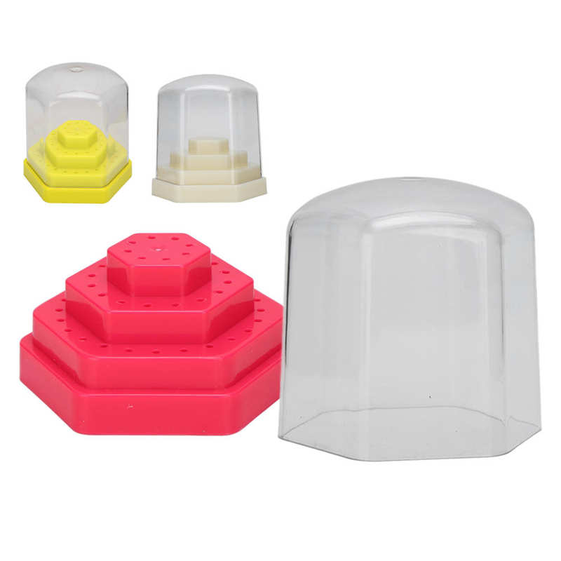 Nail Boren Houder Nail Boren Organizer Plastic Duurzaam Stofdicht Cover Voor Thuisgebruik Voor Nail Salon
