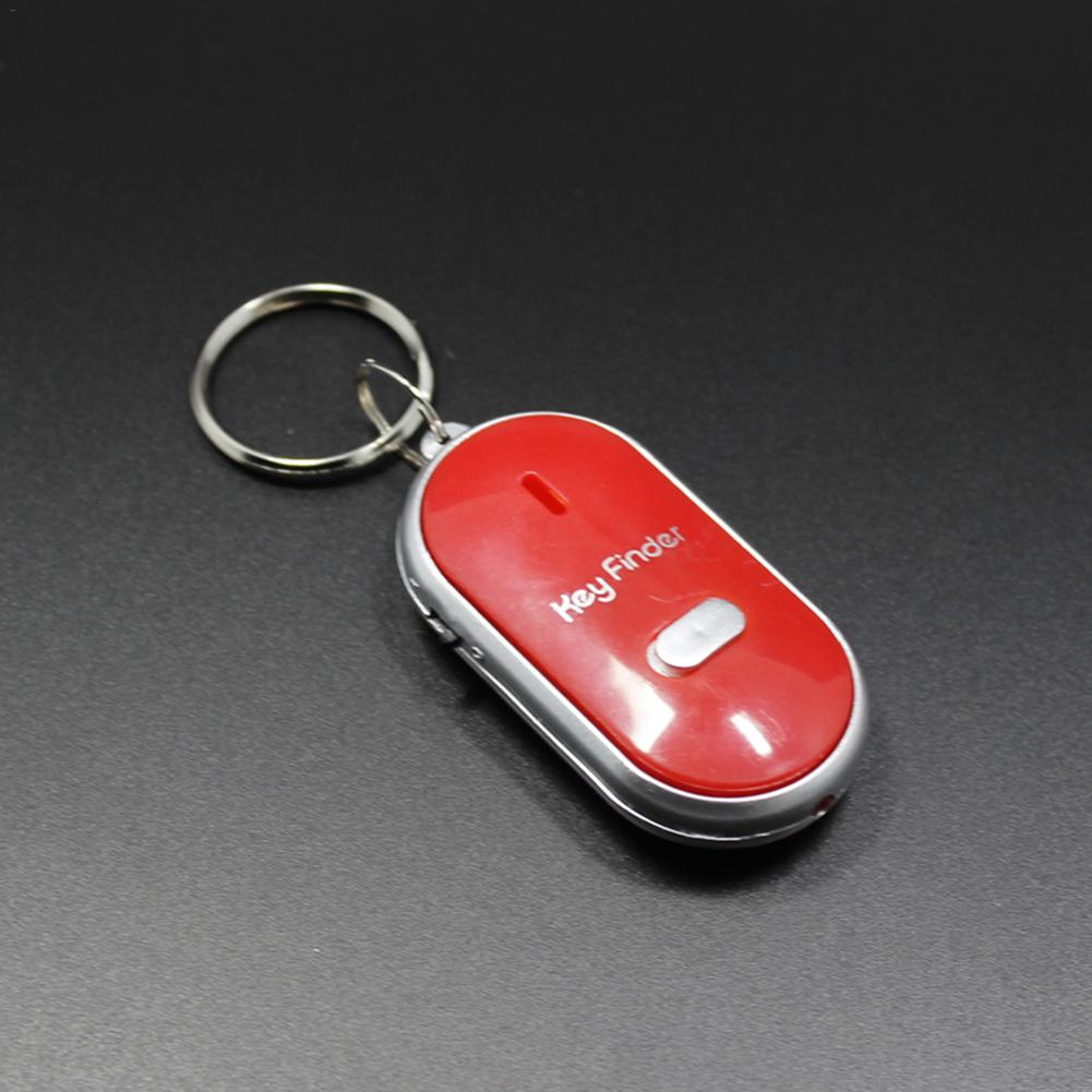 Mini Key Finder Anti-lost Whistle Localizador GPS Tag Tracker Flashing Remote Kid Bag Wallet Locator Child Alarm Reminder Tools: Red