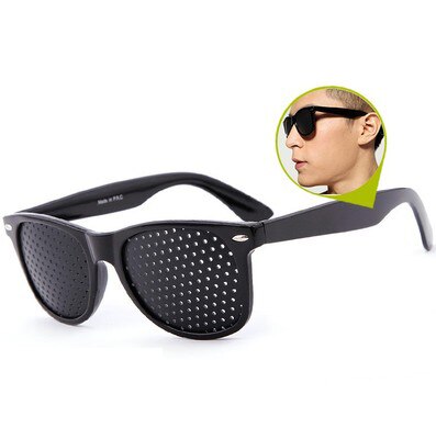 Sort synsforbedring pleje træningsbriller træning cykling briller pin lille hul solbrille campingbriller: -en