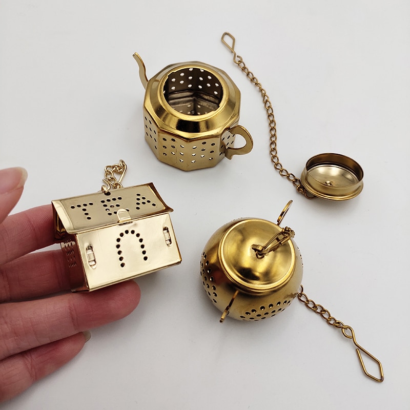 Stainless Steel Tea Infuser Shaped Tea Infuser Kitchen Tea Set Accessories Tea Ball Spice Flower Tea Strainer Herbal Strainer