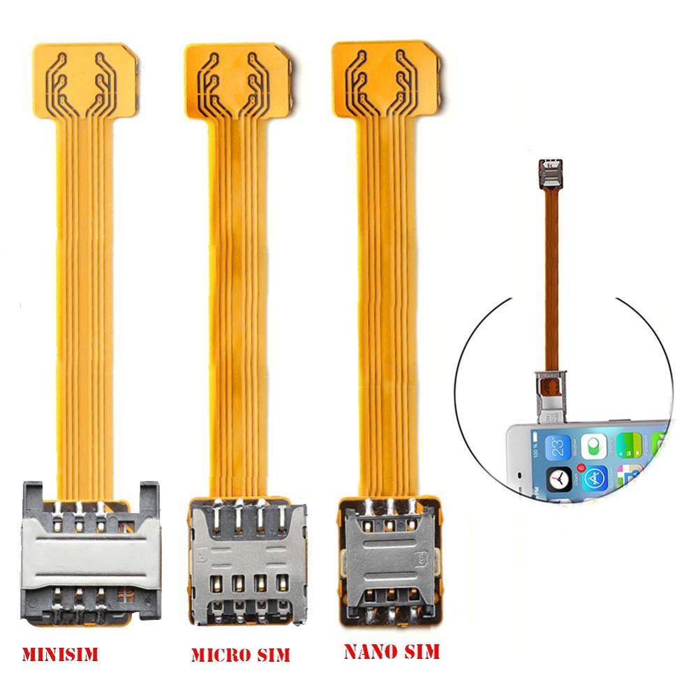 3.8 / 10cm hybrid dubbla simkort sd-adapter för android extender 2 nano micro sim-adapter för android telefontillbehör