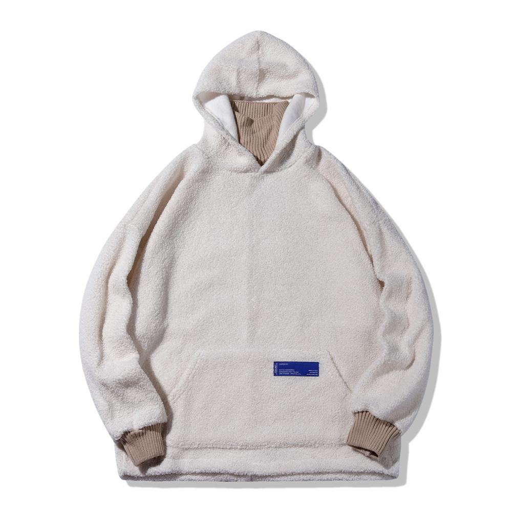 Dark Icoon Voorvak Hoodie Mannen Winter Oversized Sweatshirts Met Hoodie Preppy Stijl Hoodies: white / L