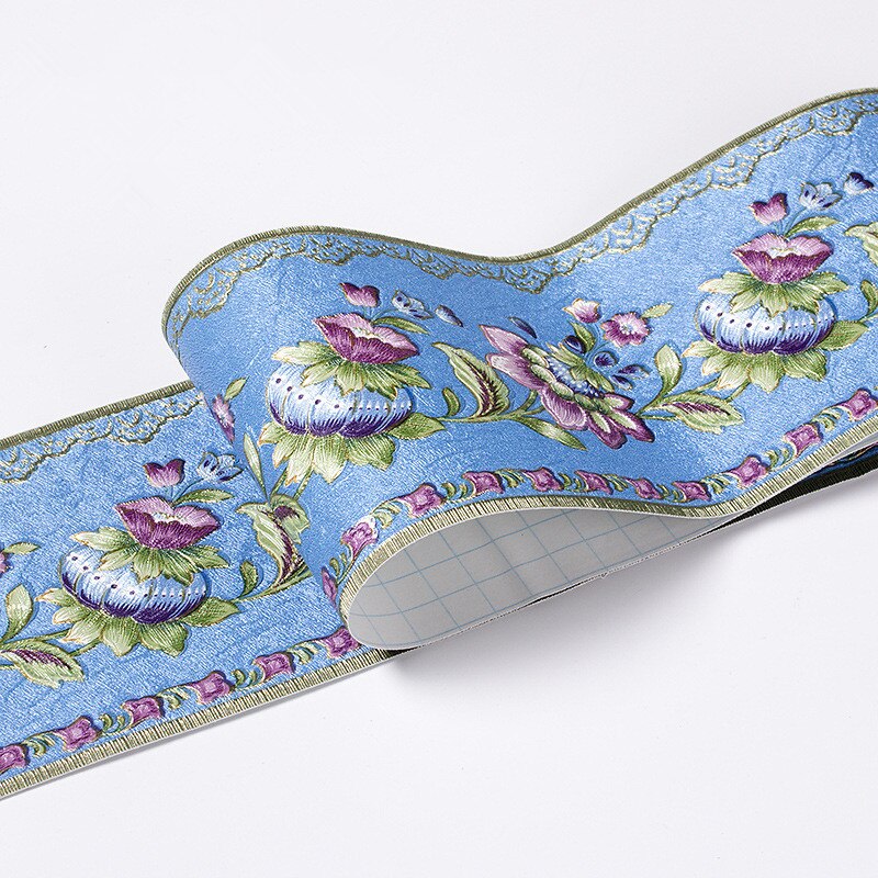 3D Embossed Baseboard Self-adhesive Waistline Sticker Baseboard Border Stickers Waterproof Living Room Bedroom PVC Wall Stickers