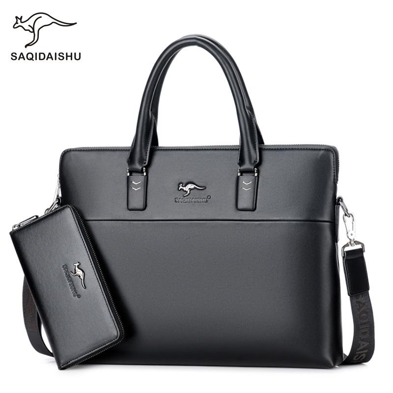 Sac d'affaires sac à main hommes porte-documents ordinateur portable en cuir synthétique polyuréthane sac homme sac à bandoulière advogado fourre-tout bolsos de hombre: G