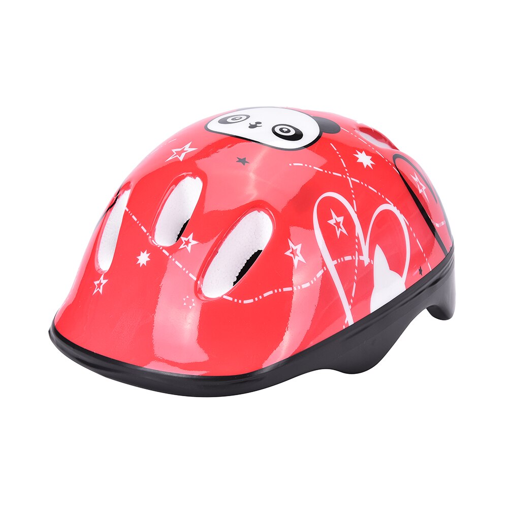 1 pièces 3 couleurs enfants sport Panda modèle casques de tête patinage Skate Board filles garçons équipement de protection casque de sécurité pour enfants: Rouge