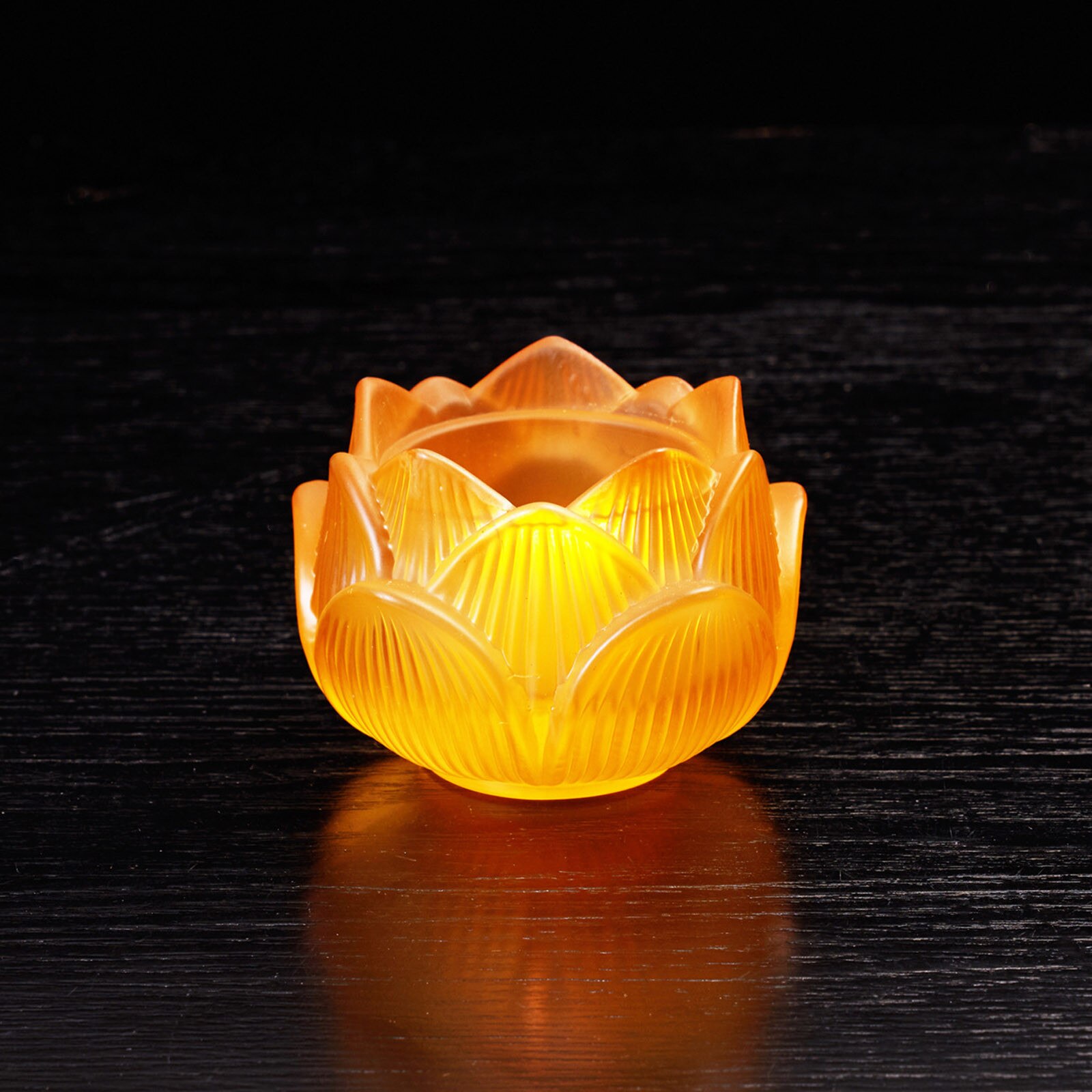 * 8 farver krystal lotusblomst lysestage свічки на батарейках buddhist lysestage lys aromaterapi lys til fødselsdag: Gul