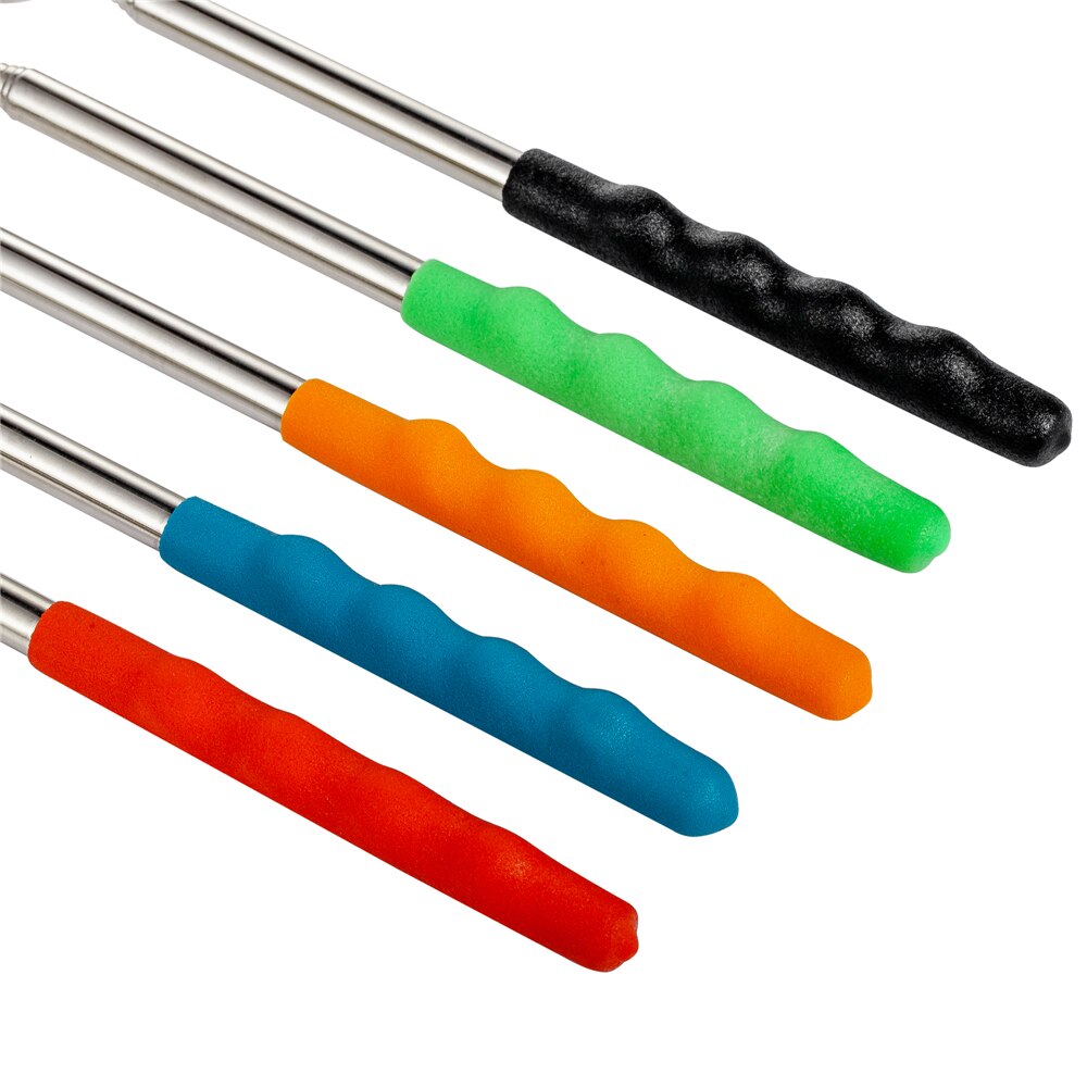 Marshmallow Roasting Sticks,5sets Barbeque BBQ Skewers,45inch Extended Smores Dog Fork with Silicone Handle for Campfire Pit