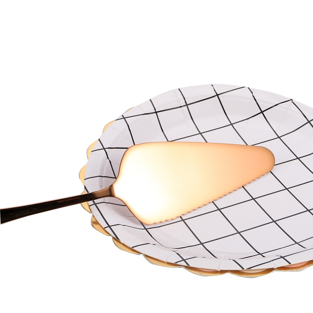 Colorful Stainless Steel Serrated Edge Cake Server Blade Cutter Pie Pizza Shovel Cake Spatula Baking Pastry Tools