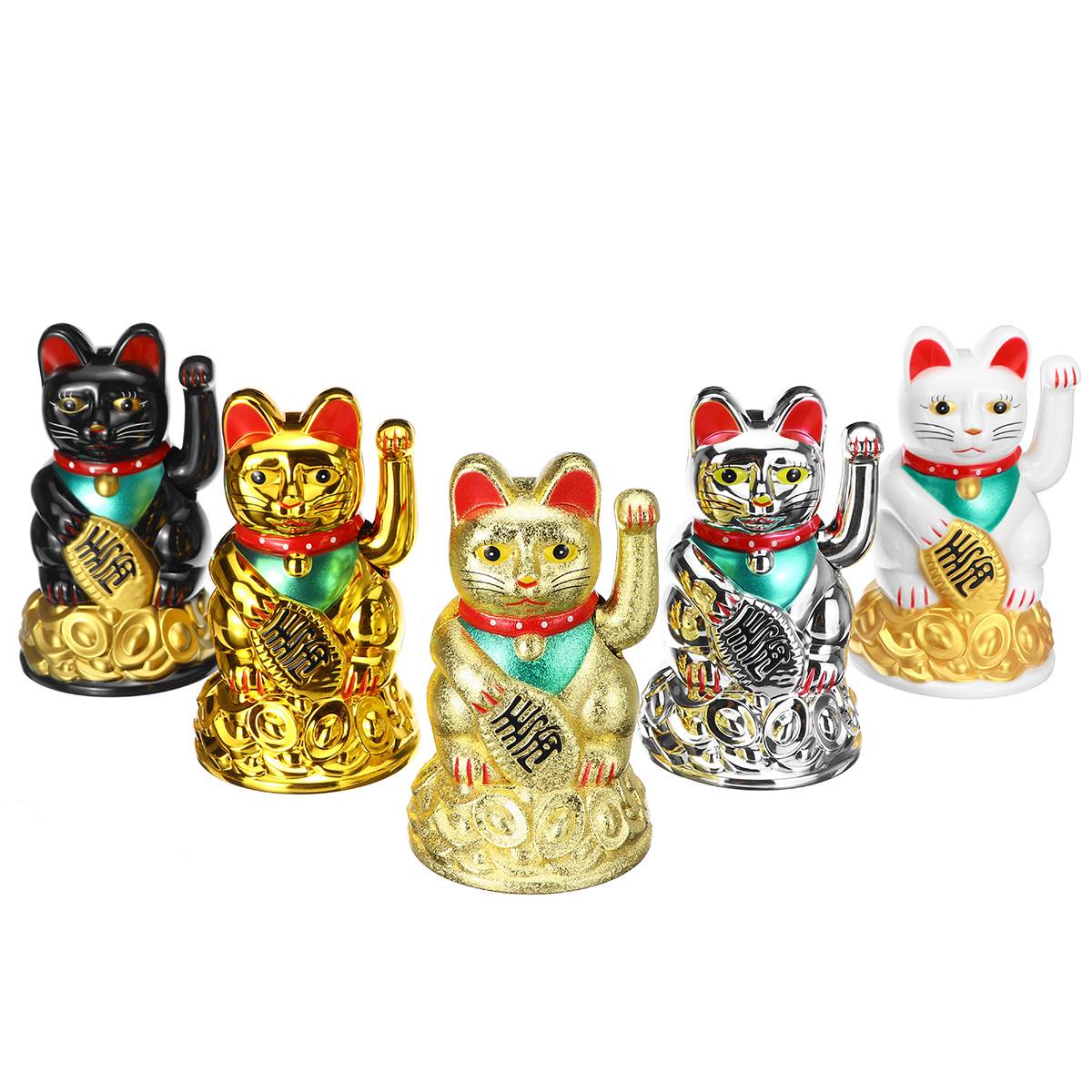 1Stck Schwarz Klassische Glück Reichtum Elektrische zwinkern Katze Winken Katze Zuwinken Maneki Feng Shui Handwerk Wohnkultur Weihnachten