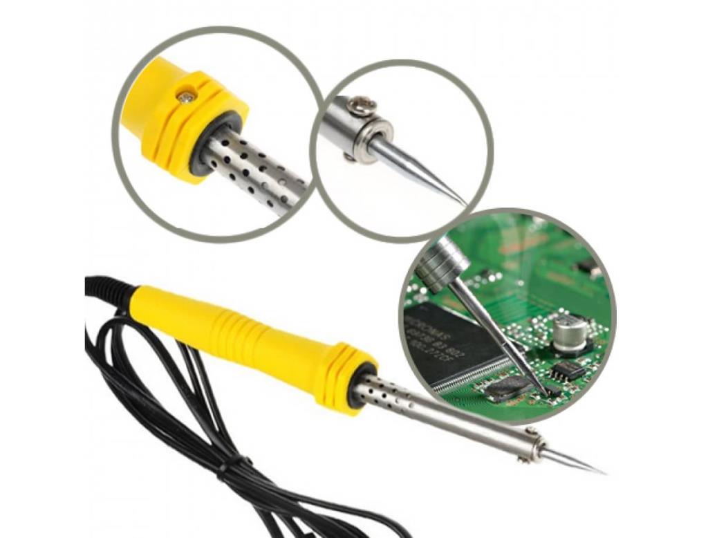 thumbnail interactive-video image 1 of 30W Mains Powered Soldering Iron By Switch Electronics - UK Plug, With Stand - Perfect For Electronics DIY 1 of 6