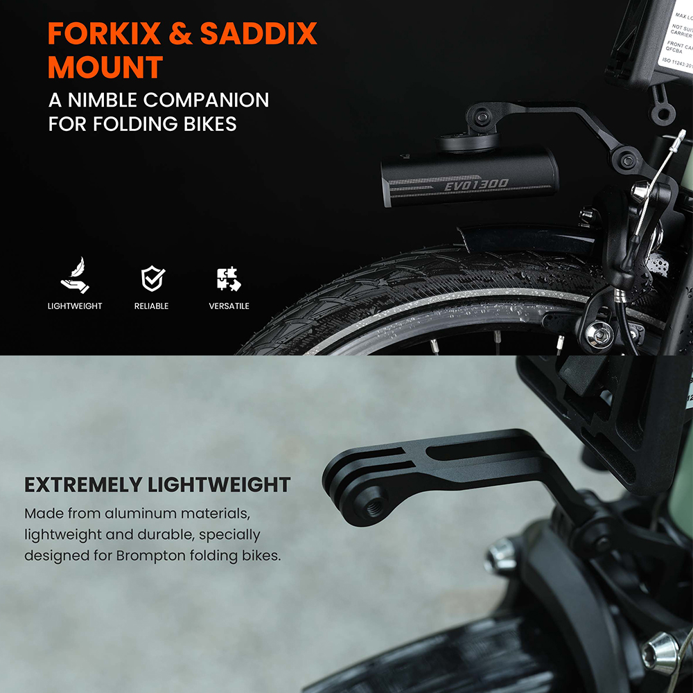 Magicshine fietskoplamphouder, fietskoplamp verlenghouder standaardbeugel fietsonderdeel voor Brompton vouwfiets