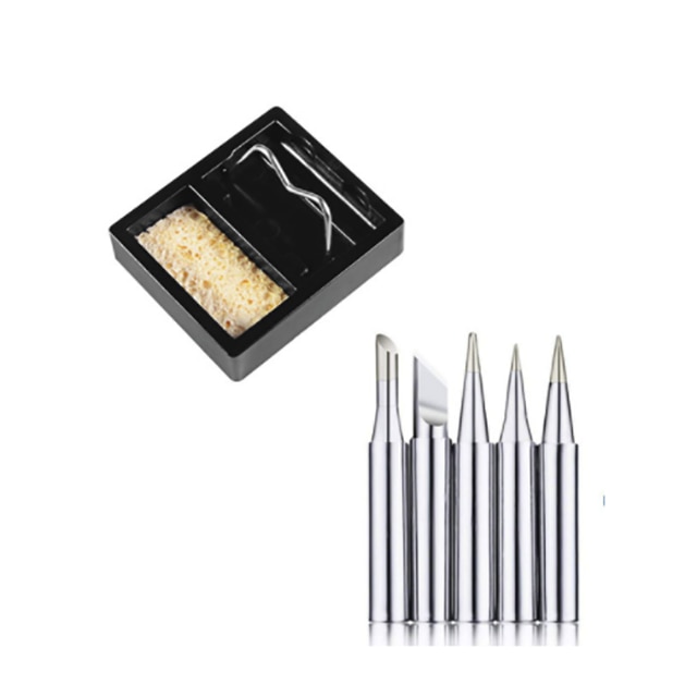 HANDSKIT-soldador eléctrico de temperatura ajustable 220V 110V 60W estación de reparación de soldadura lápiz de calor herramienta de reparación de puntas soldador estaño soldador estaño estacion soldadora: 4 / EU