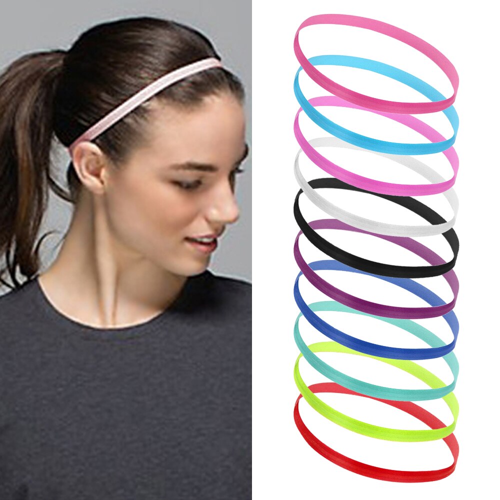 Bandeau attache-cheveux de Yoga couleur bonbon pour homme et femme,accessoire de sport antidérapant, caoutchouc élastique, idéal pour le Running et le Football, 1 pièce,