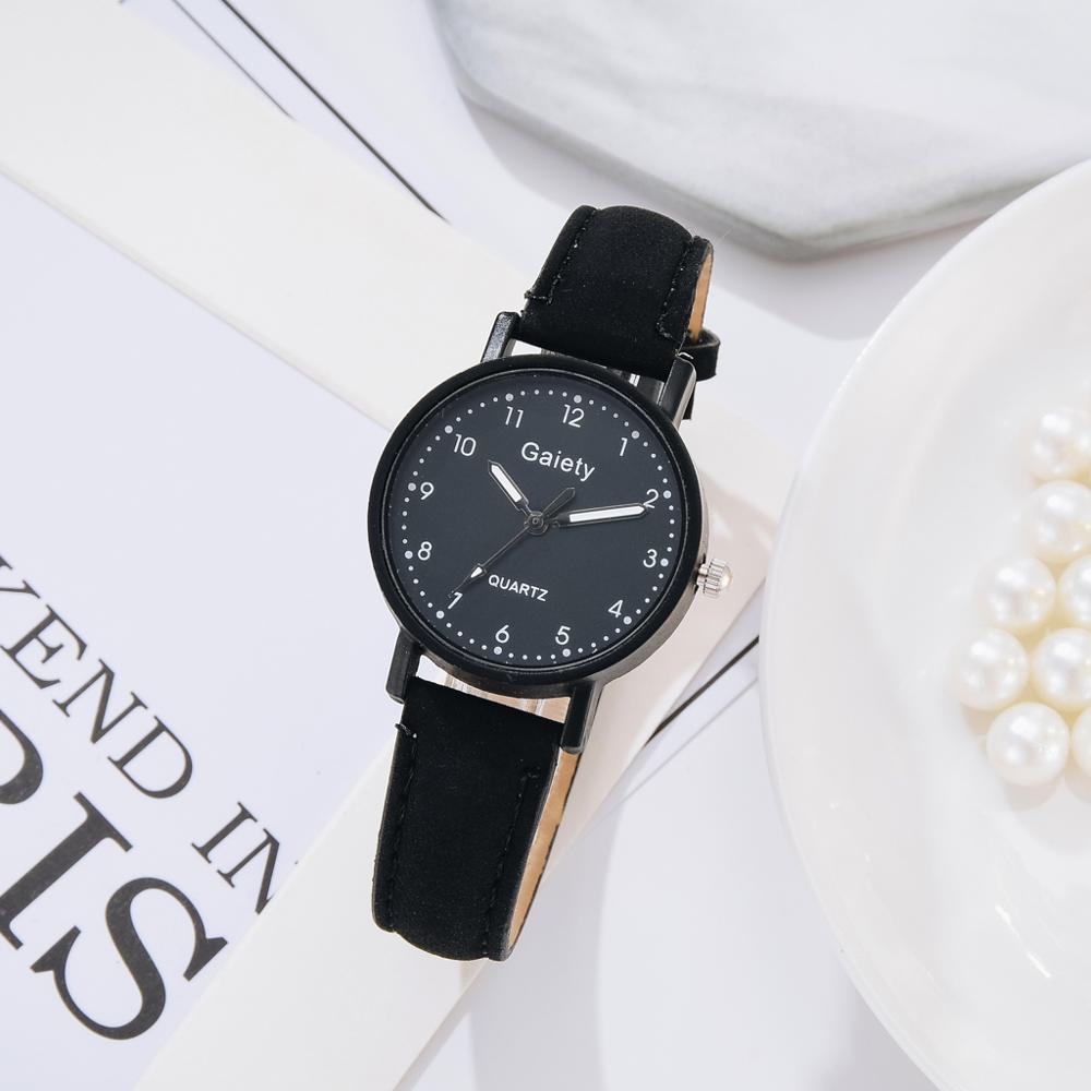 Mærke ur til kvinder enkle arabiske tal armbånd læder dame kjole kvarts ur ur til kvinder relogio feminino
