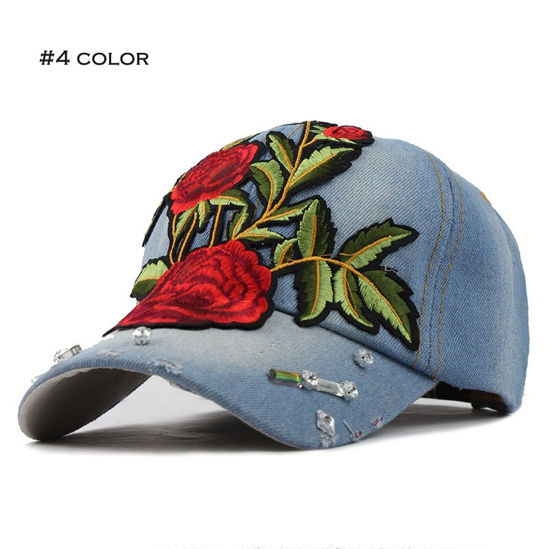 [flb] vil ikke lade dig ned baseball cap rose snapback cap hatte til kvinder cowboy bomuld sommer og efterår hatte kvinder hat: F242 4 farver