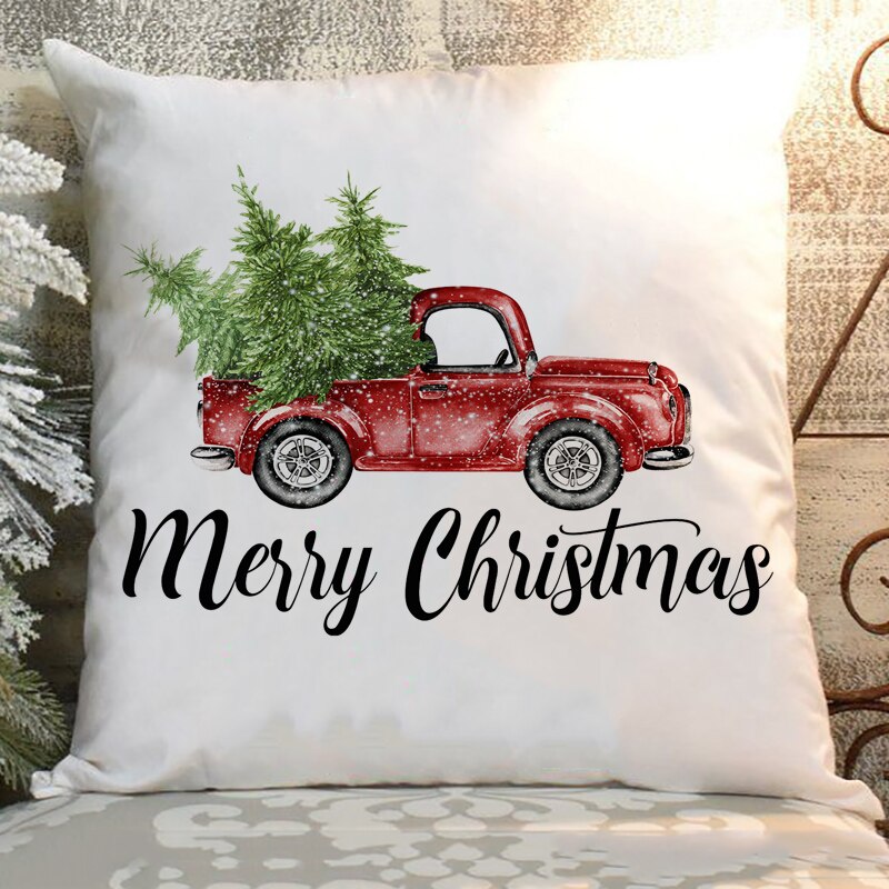 Kerst Kussenhoes 45*45 Kussensloop Sofa Kussens Kussenslopen Film Kijken Kussenslopen Home Decor Feestdagen: Z21094-DCCWH-M