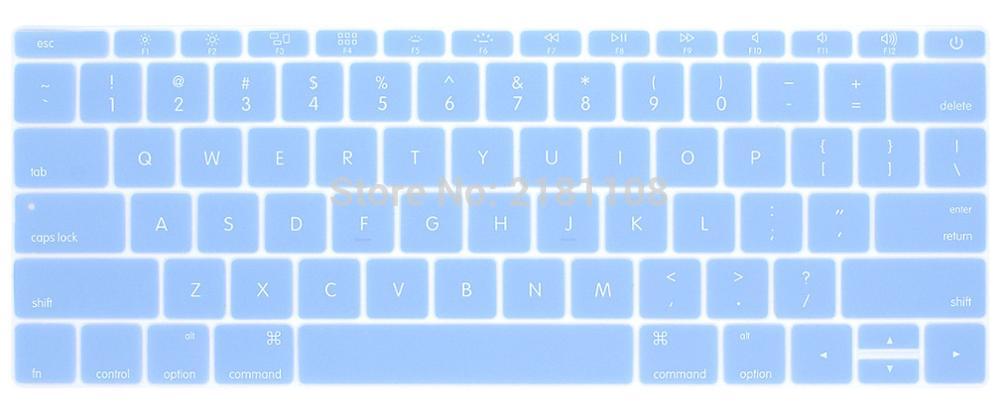 Ons Versioin Zachte Siliconen Toetsenbord Cover Voor Macbook Pro 13 A1708 Geen Touch Bar: Light Blue