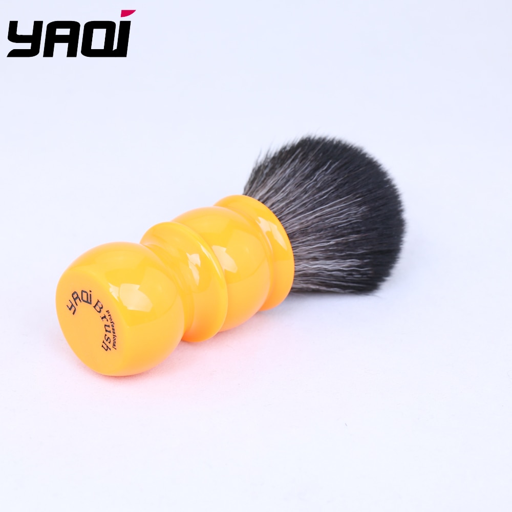Yaqi-brosse de rasage synthétique noire douce avec manche en Orange, 26mm