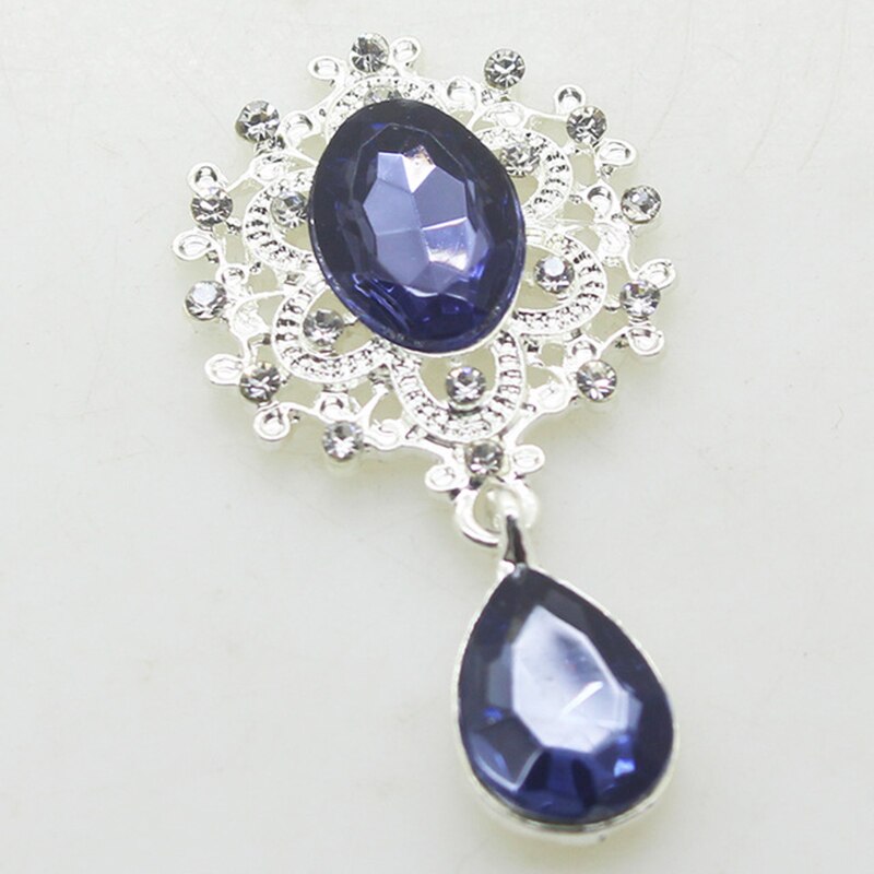 45*25mm Acrylic Rhinestone Brooch 10pcs/Set of Crystal Jewelry Gorgeous Wedding Decoration: 14