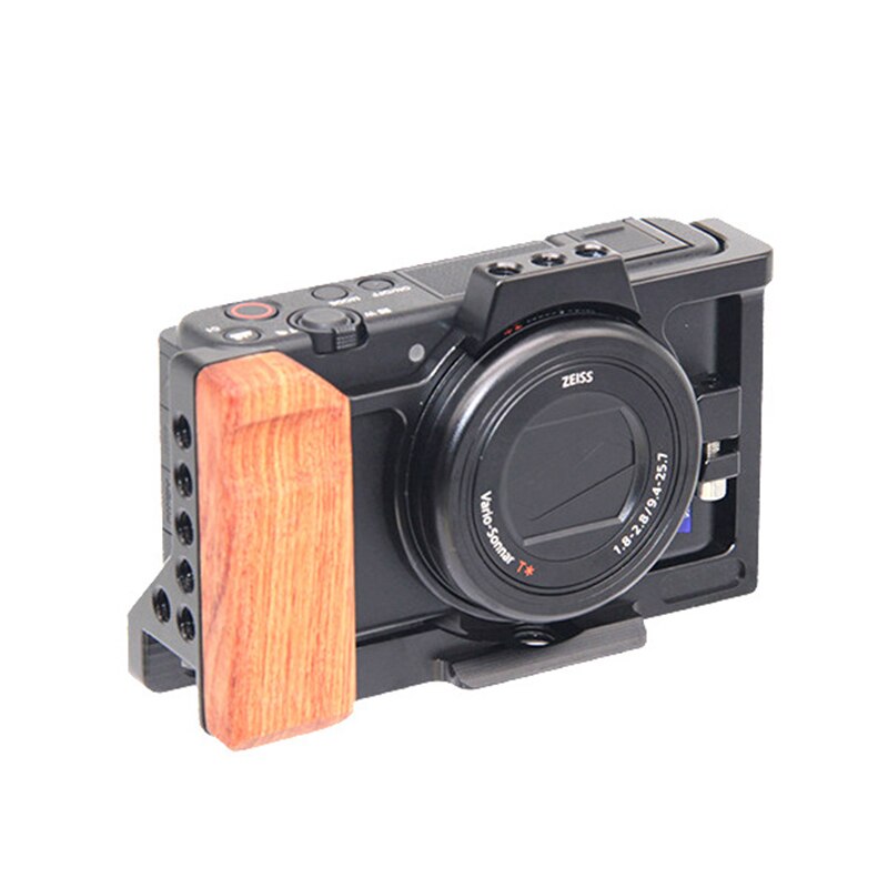 Camera Kooi Beschermende Behuizing Houten Handvat Grip Voor Sony ZV1 Camera Aluminium Camera Kooi Frame Video Stabilizer Mount