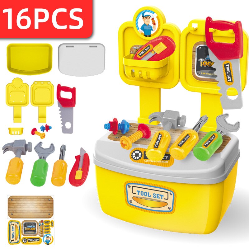 Cross border girl's playhouse vierdelige set tafel, commode, yi ju gereedschapskist, educatief speelgoed voor kinderen: Gereedschapskist
