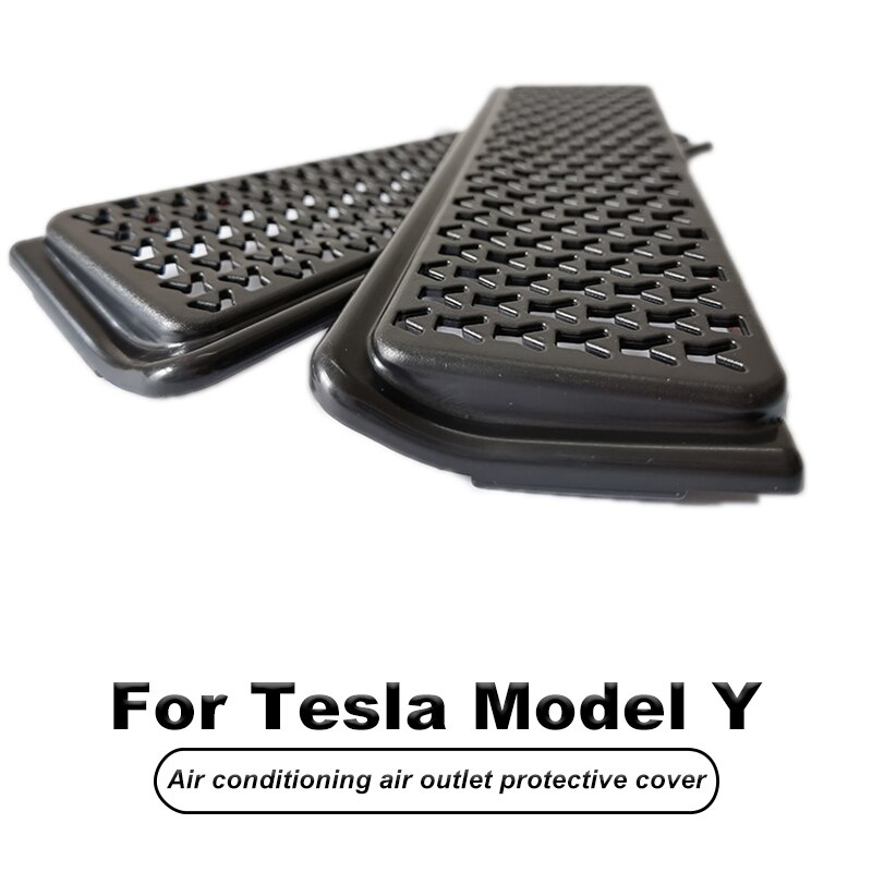 2pcs Car Air Outlet Cover For Tesla Model Y 2022 Under Seat Air Vent Anti-blocking Dust Cover Accessories
