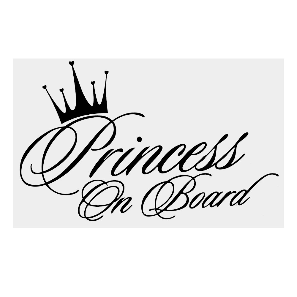 FORAUTO Princess Crown Car Sticker Vinyl Decals Bedroom Decoration Car-styling Black/Silver 17*10cm Auto Accessories