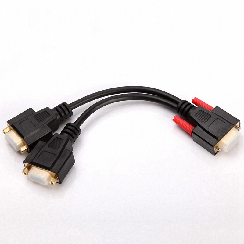 Vga splitter 1 male to 2 female 15-- pin vga metal-plated splitter suitable for home audio-visual equipment
