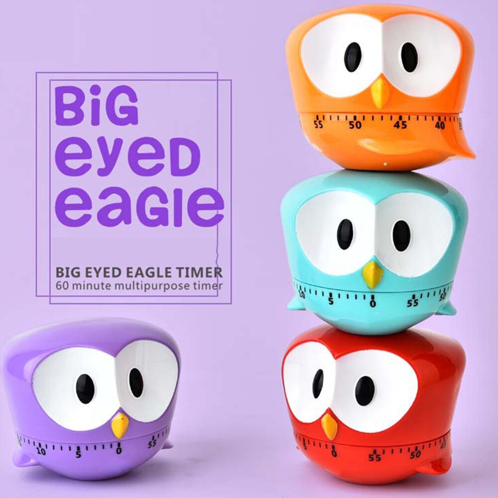 Plastic Leuke Uil Cartoon Keuken Timers Koken Mechanische Home Decor Timer Schakelaar Te Gebruiken Koken Tool Countdown Timer