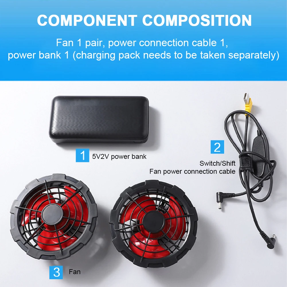 Koelvest Ijsventilator Vest 3 Versnellingen Usb Hittebestendige Airconditioner Kleding Vest Ademend Draagbaar Koelventilator Vest Camping