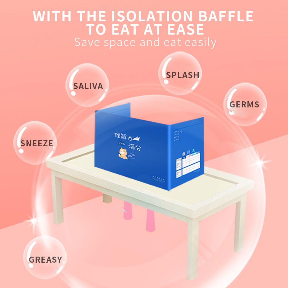 Coated Paper 96*33cm Grid Baffle Isolation Board Practical Restaurant Fold School Durable Safety Scale Eat Learn