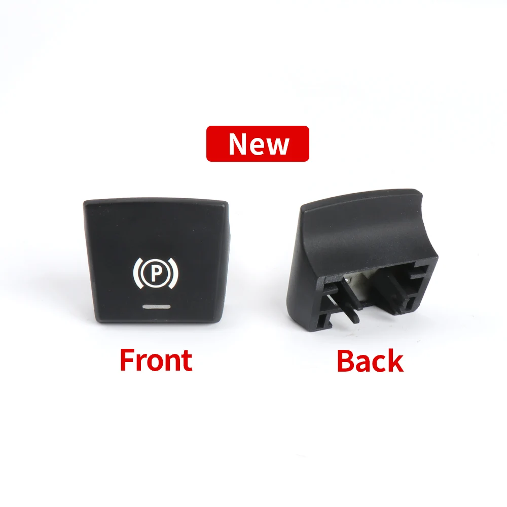 Car Electronic Handbrake Parking Brake P Button Switch Cover For F10 F07 F02 Parking Brake Switch Auto H Button Replacement: WHITE