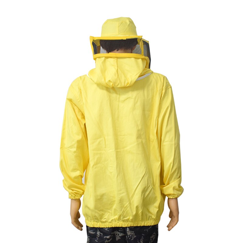 100% Cotton Beekeeping Jacket With Fencing Veil Yellow Beekeeper Protective Gear