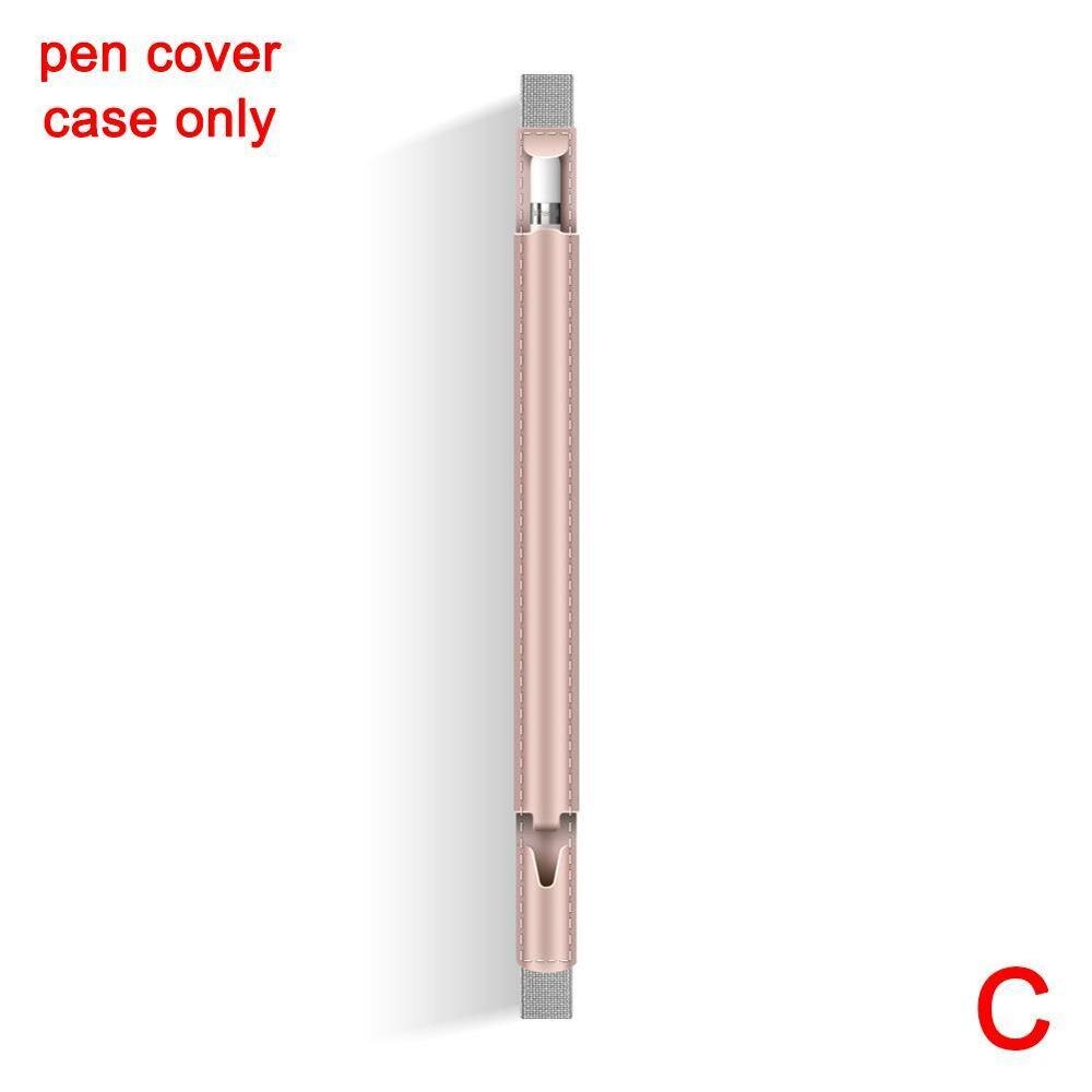 Étui en cuir pour stylet apple pencil 1/2, ipad pro, stylet tactile, housse de protection, étui externe portable  a1 u 6: C