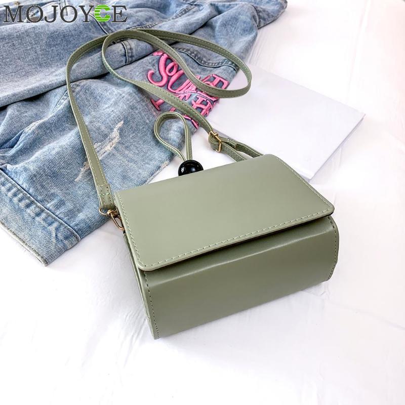 Kvinnor pu läder axel handväska ren färg casual crossbody messenger väskor väska bolsa feminina