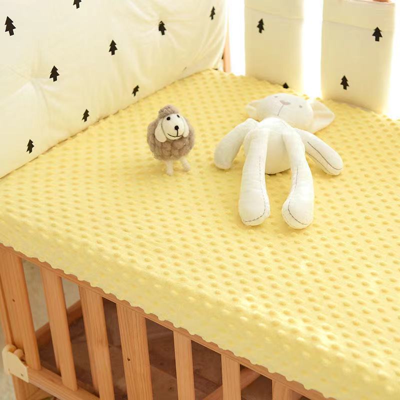 Baby Laken Bed Cover Pasgeboren Winter Flanel Effen Laken Zachte Kinderen Laken Kinderen Matrashoes: light yellow