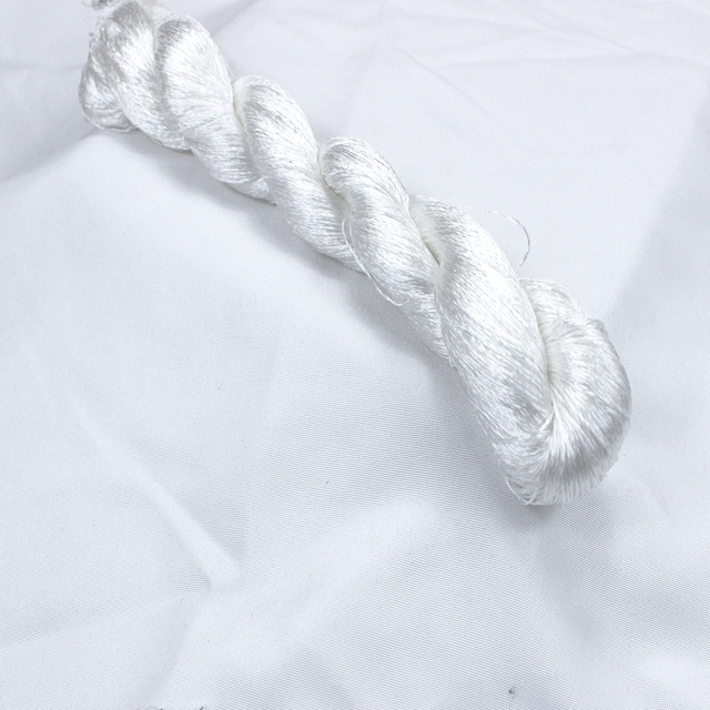 Hilo de seda 100% para bordar a mano, punto de cruz, 400m, negro/Blanco/4 colores puros, 1 unidad: 2
