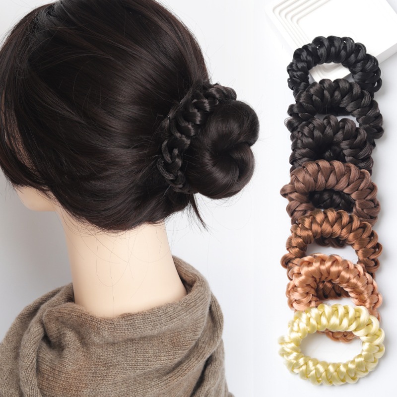 Pruik Paardenstaart Hoofdband Elastisch Weven Vlecht Haarlussen Elastiekje Hairstyling Fixator Styling Tools Haaraccessoires
