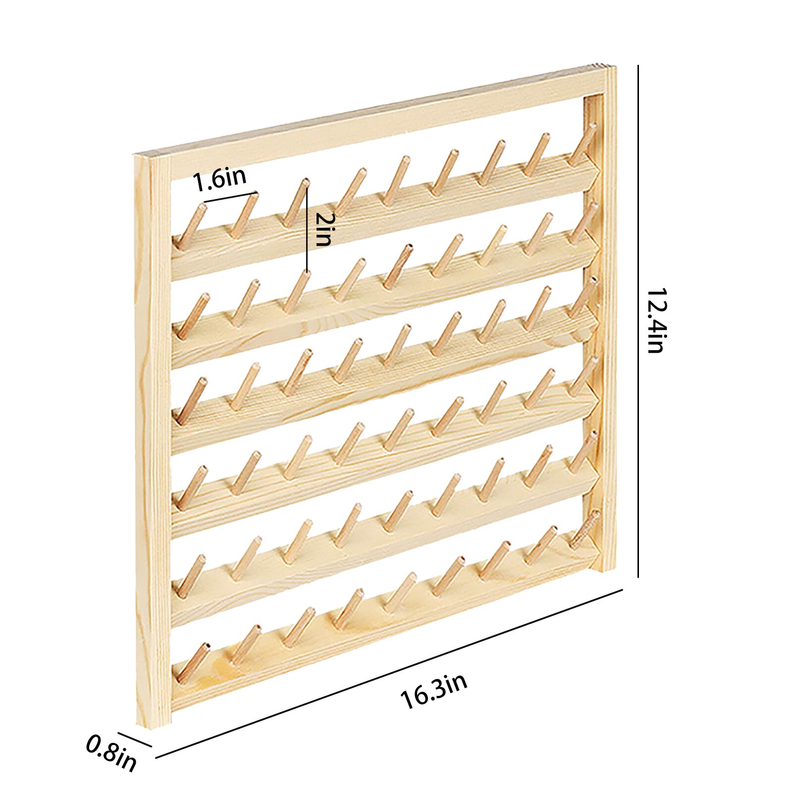 48/54 Spool Sewing Thread Holder Rack Wood Sewing Thread Stand Organizer Embroidery Storage Rack Holder Bracket Friendly
