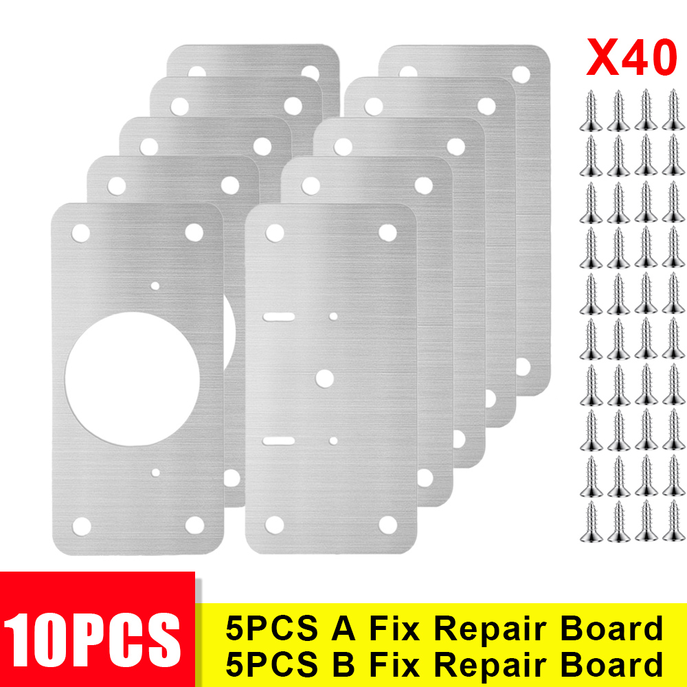 10/2 Stuks Kast Scharnier Reparatie Plaat Kit Rvs Deur Scharnier Montageplaat Met Gaten Voor Thuis Keuken kast Meubels: Paars