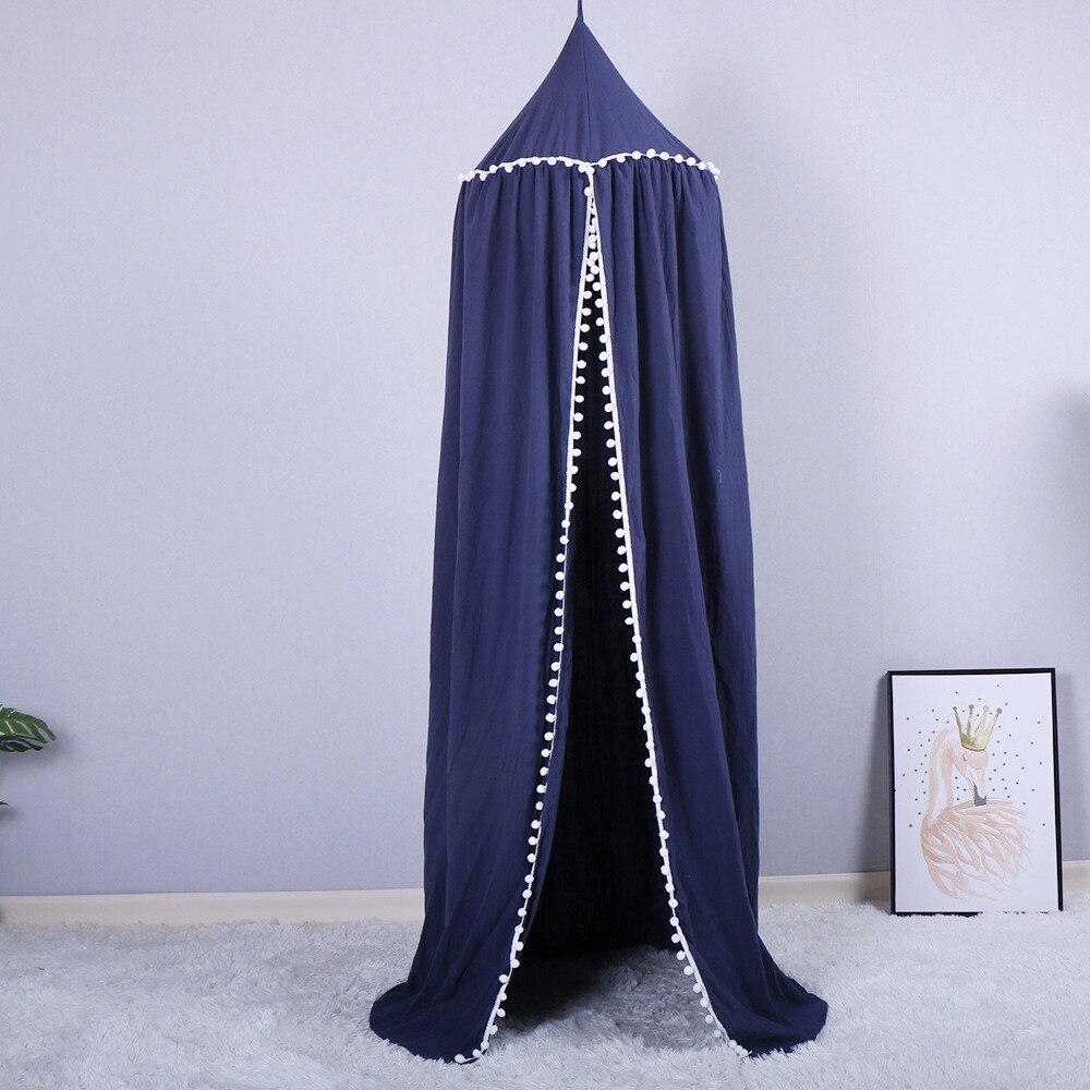 Baby Baumwolle Bett Pompom Vorhang Kinderzimmer Dekoration Krippe Netz Baby Zelt Baumwolle Hing Kuppel Baby Moskito Netz Fotografie Requisiten