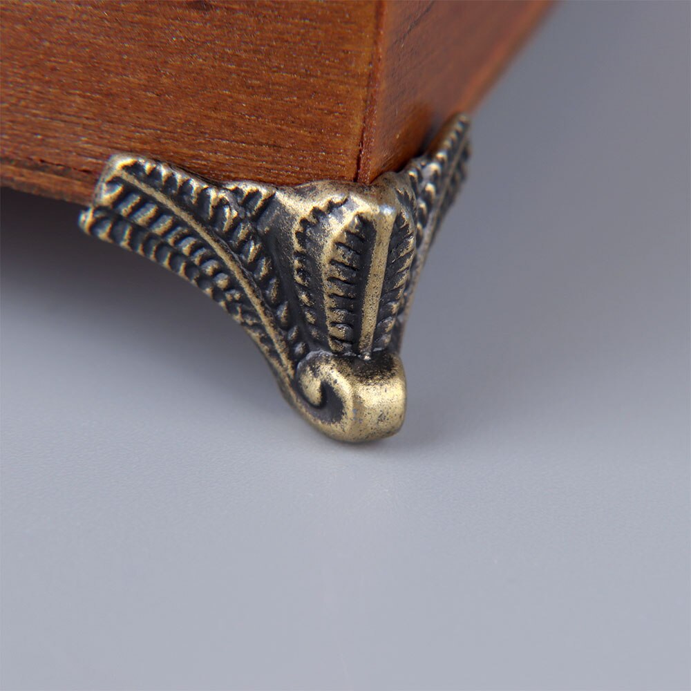 Boîtier en bois 4 pièces, boîte de protection d'angle, Antique support d'angle pour pieds et jambes, matériel d'ameublement coin pour pieds