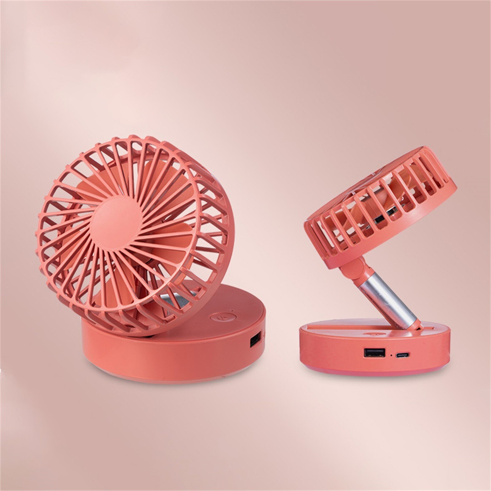 Rechargeable Desktop Folding Usb Fan With Strong Wind Outdoor Mini Mute Handheld Fans With Power Portable Electr