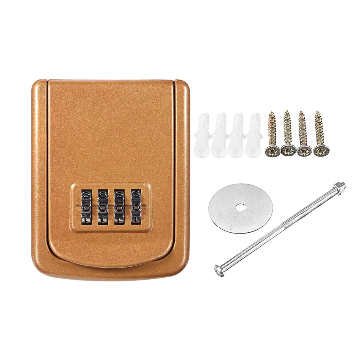 Safurance Small 4 Digit Code Lock Outdoor Password Key Box Password Lock Wall-mounted Key Box Password Lock 94*72*37mm