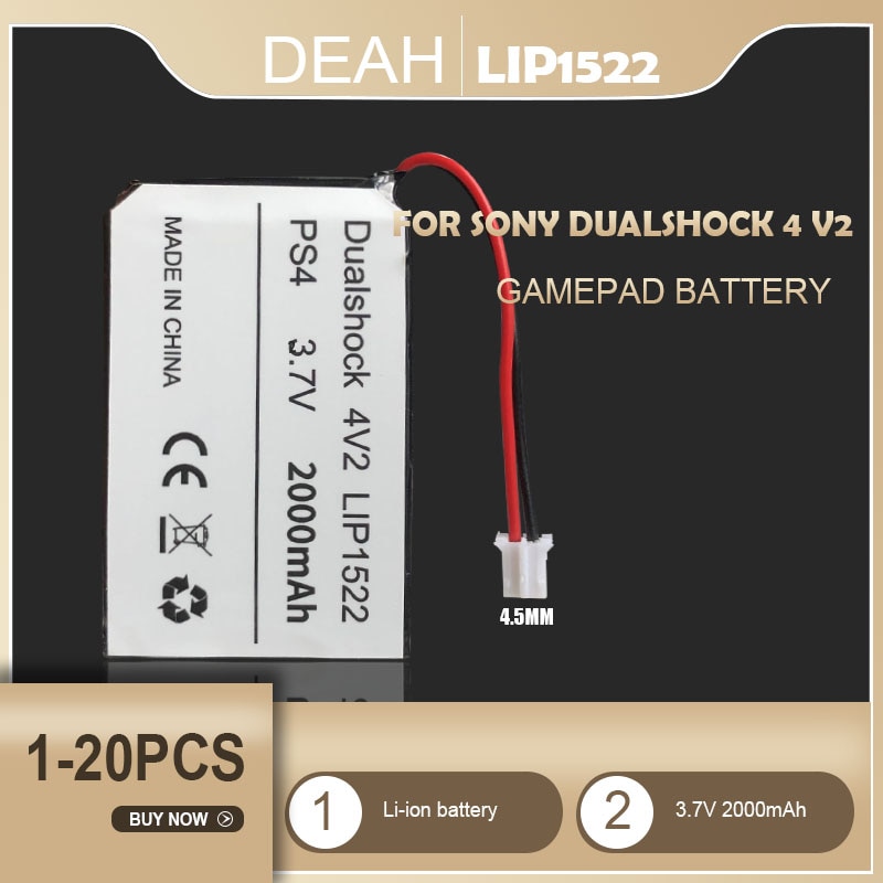 1-10Pcs LIP1522 3.7V 2000Mah Oplaadbare Batterij Voor Sony Dualshock 4 V2 Playstation Gamepad PS4 CHU-ZCT1H draadloze Controller